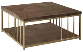 Dohányzóasztal Zenn - Walnut, Gold