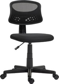 HOMCOM Karfa Nélküli Ergonomikus Irodai Szék Háló Háttámlával Forgó Íróasztali Szék Magasságállító Irodai Szék 120 kg Teherbírással Fekete | Aosom