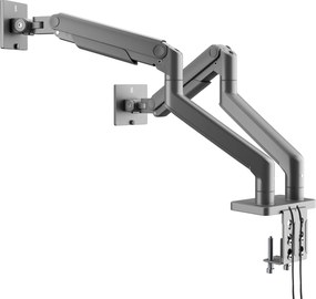 JAKE fém dupla monitorállvány, szürke