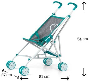 Játék golf babakocsi babáknak Milly Mally Julia Prestige Mint