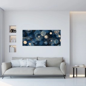 Kép - Kék-arany gyűrűk (120x50 cm)