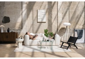 Krémszínű bársony kanapé 225 cm Cube – Bonami Selection