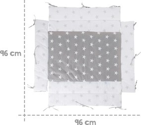 Fehér-szürke pamutkeverék rácsvédő 96 cm Little Stars – Roba
