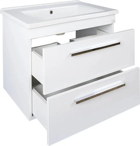 TMP VIVA 75 fali függesztett fürdőszobabútor - Sanovit ATRIA 9075 porcelán mosdóval - 75 x 45,5 cm