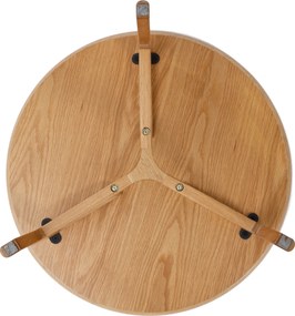 MAZZONI EXPORT BELLUNO Natúr Kőris - FA DOHÁNYZÓASZTAL Ø65 cm KEREK MODERN CLASSIC