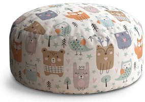 Circle zsámoly rajzolt erdei állatok, színes