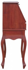 barna tömör mahagóni titkári íróasztal 78 x 42 x 103 cm