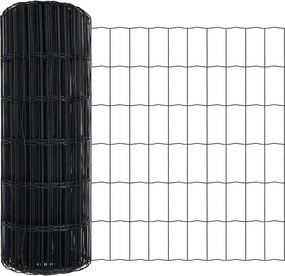 vidaXL Európai Kerítés Szürke 0,4 x 50 m PVC-bevonatú vas