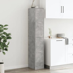 betonszürke szerelt fa patikaszekrény 30 x 41 x 174,5 cm