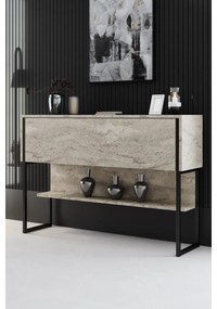 Komód Luxe - Travertine, Black