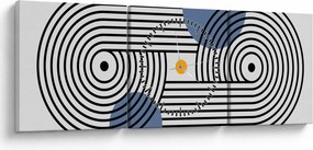 Kép - Minimalista absztrakció N⁰3 (órával) (90x30 cm)