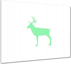 Vászonkép 50x40 Menta rénszarvas