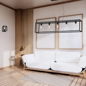 Csillár zsinóron FRAME 5xE27/60W/230V fekete