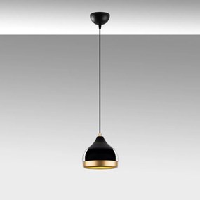 Yildo M-6869 fekete fém függőlámpa, Ø17 cm
