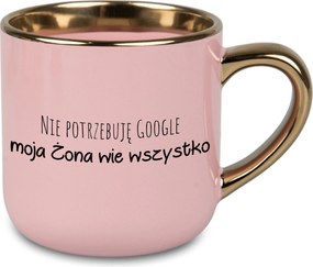 Bögre Nagy Rózsaszín Feleség Mindent Tud Ajándék Házassági évfordulóra Feleségnek