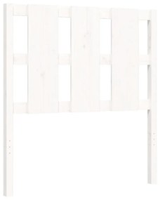 fehér tömör fa ágykeret fejtámlával 100 x 200 cm