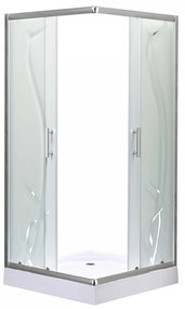 Spirit BAMBOO 80x80 szögletes zuhanykabin, erősített akril zuhanytálcával