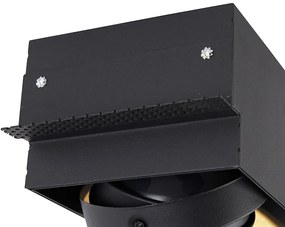 6 darabos süllyesztett spotlámpa készlet fekete GU10 AR111 keret nélküli - Oneon