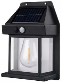 Napelemes kerti fali lámpa - Solar Interaction 888 - fekete - fekete