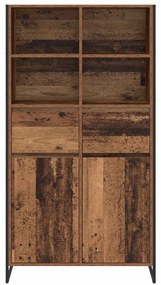 Széf fiókkal 2 pcs Öreg fa 81 x 36 x 150.5 cm Faanyag