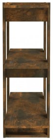 füstös tölgy színű térelválasztó könyvszekrény 80x30x87 cm