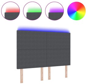 LED Fejtámla Sötétszürke 80 cm kordbársony
