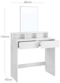 Sminkasztal HEBA fehér