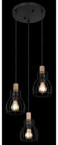 Globo 15326-3H1 - Csillár zsinóron MINA 3xE27/40W/230V
