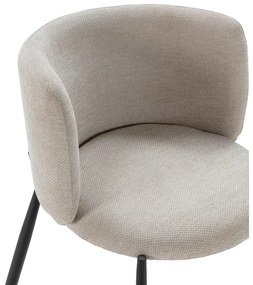 Bézs kárpitozott étkezőfotel szett 2 db-os Ginny – MOME