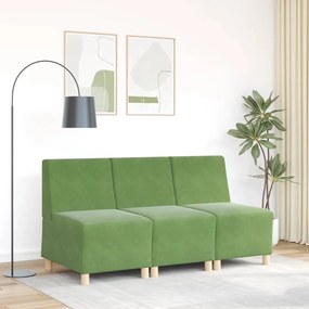 világoszöld bársony kanapéfotel 55 cm