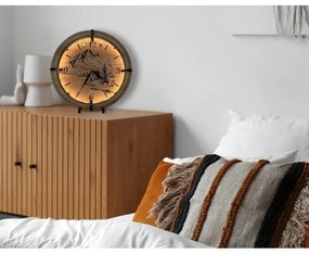 Li-Go 23697/DUB/BAT2 - LED dimmelhető óra érzékelővel LED/1xAA átm. 32 cm tölgy