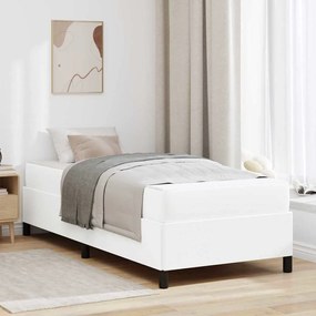 Ágykeret matraccal matracmal Fehér 90 x 190 cm Műbőr