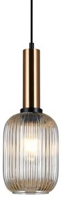 ITALUX PND-5588-1M-BRO+AMB - ANTIOLA 1xE27/40W/230V bronz függeszték