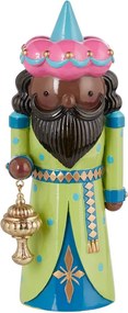 X-MAS dekor figura király zöld 20 cm