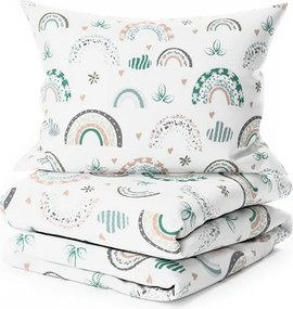 Krepp ágynemű szett kiságyba Renforcé RAINUBI fehér Ágyneműhuzat mérete: 45 x 65 cm | 90 x 140 cm