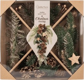 Kreatív készlet DIY CHRISTMAS koszorúk és dekorációk készítéséhez - különböző változatok