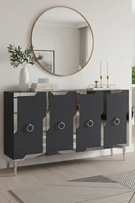 Seza komód, antracit-ezüst, 120 cm