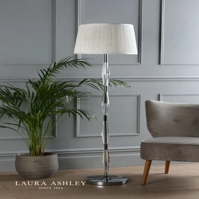 LAURA ASHLEY 3756052-Q Kristály Állólámpa Fehér, Csiszolt króm B22 IP20