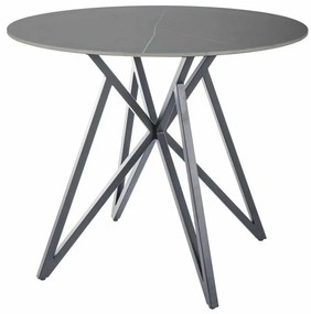Cyrano étkezőasztal 90 cm, szürke / fekete