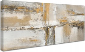 Vászonkép Absztrakt Mustár 120x50 cm Keret Hálószoba Nappali Loft