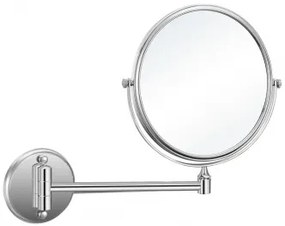 AQUALINE fali kozmetikai tükör, világítás nélkül, átm:200mm, króm (HY1408)