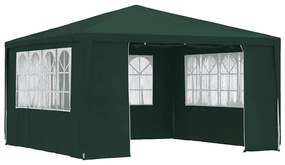 vidaXL zöld rendezvénysátor oldalfalakkal 4 x 4 m 90 g/m²