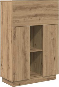 vidaXL Asztal polcokkal Artisan tölgy 71.5 x 31.5 x 106.5 cm Faanyag