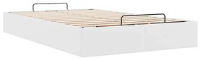 Ottomán ágykeret matrac nélkül fehér 120x200 cm műbőr