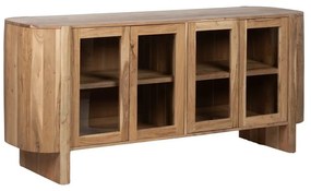 Natúr színű akácfa tálalószekrény 180x80x40 cm Creel – Ixia