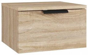 2 db sonoma tölgy falra szerelhető éjjeliszekrény 34x30x20 cm