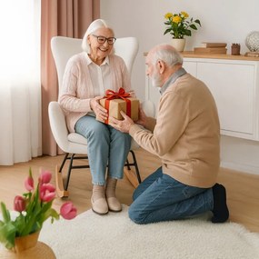 Fehér Szövet Hintaszék. AK-376 WT2