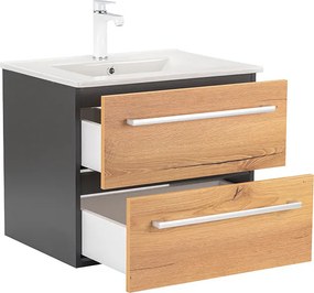 Vario Clam 60 alsó szekrény mosdóval antracit-tölgy