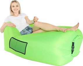 Felfújható babzsák/lazy bag, zöld, LEBAG