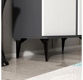 Cipőtároló (cipősszekrény) Vipapo 10 (antracit + fehér). 1094609
